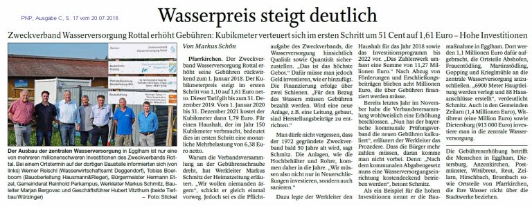 Grossansicht in neuem Fenster: Wasserpreis